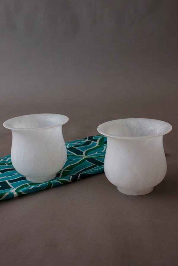 White Alabaster Cups