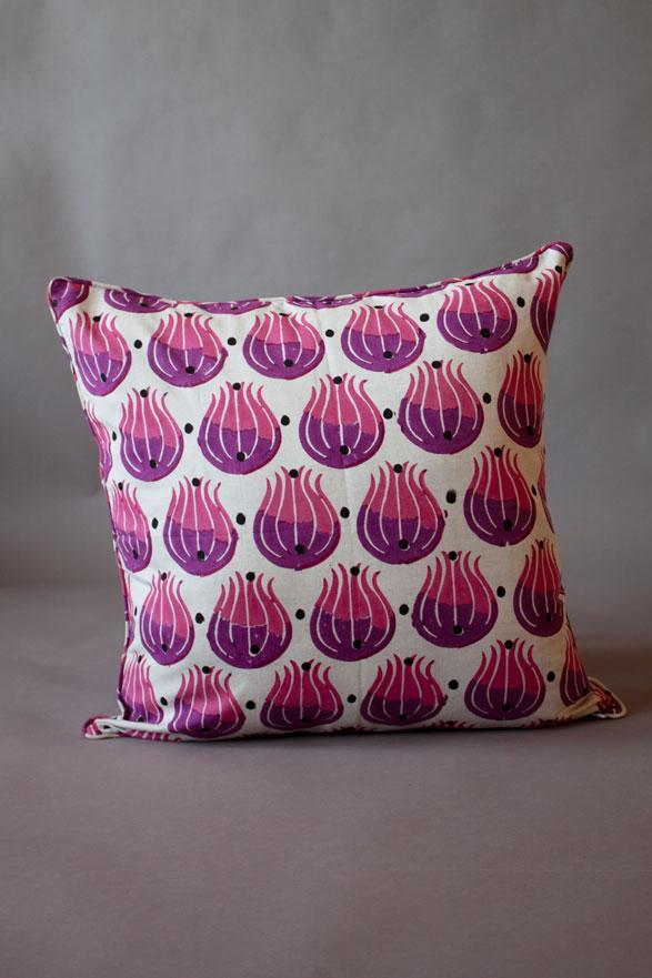 Pink Tulip Cushion Cover