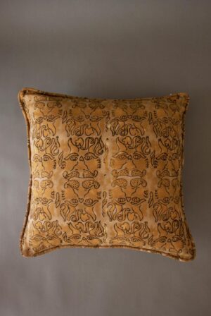 Yellow Lionshead Cushion Cover