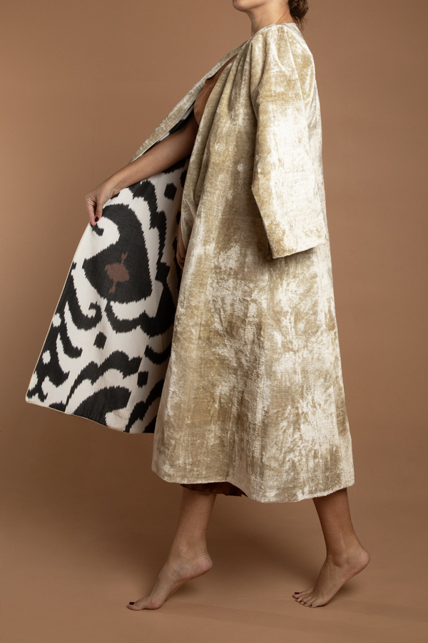 Vanilla and Zebra Coat