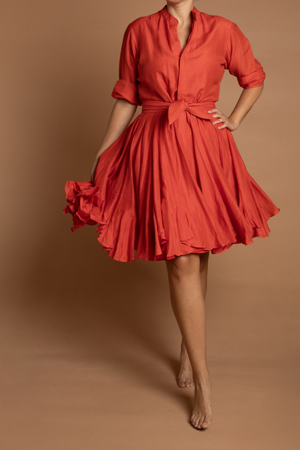 Red Mini Sakshi Dress - Image 3