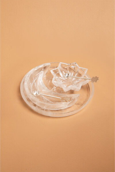 Rock Crystal Moon and Star Platter