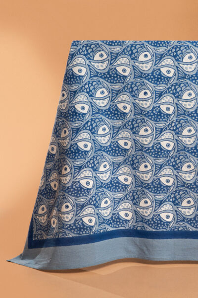 Dancing Fish Tablecloth Blue