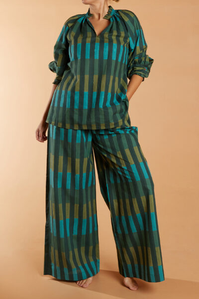 Forest Broken Stripe Shae Blouse