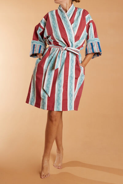 Red Sky Curlicue Stripe Syd Gown